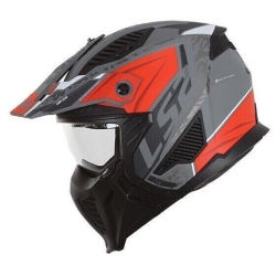 Kask z wypinaną szczęką LS2 Drifter Devor Black Red